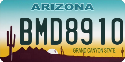AZ license plate BMD8910