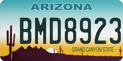AZ license plate BMD8923