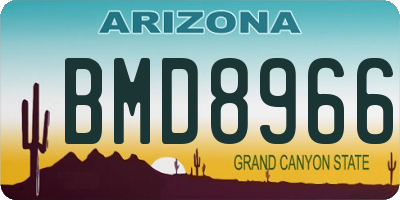 AZ license plate BMD8966