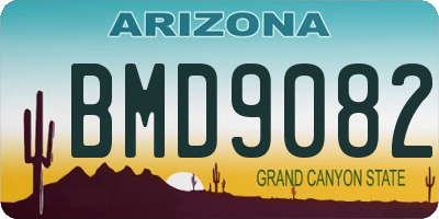 AZ license plate BMD9082