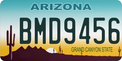 AZ license plate BMD9456