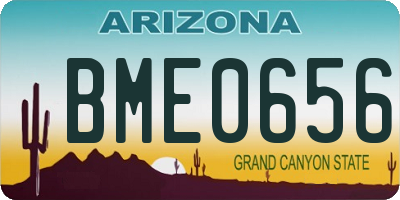 AZ license plate BME0656