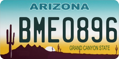 AZ license plate BME0896