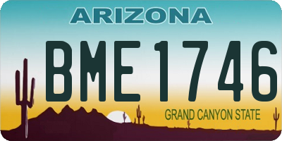 AZ license plate BME1746