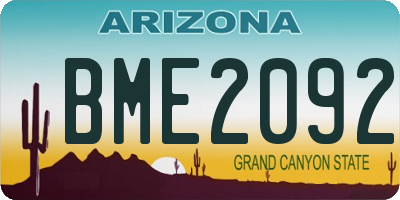 AZ license plate BME2092