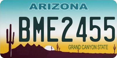 AZ license plate BME2455