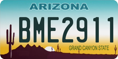 AZ license plate BME2911