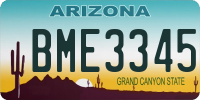 AZ license plate BME3345