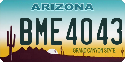 AZ license plate BME4043