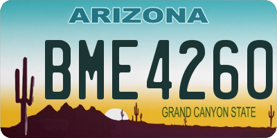 AZ license plate BME4260