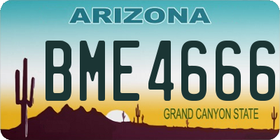 AZ license plate BME4666
