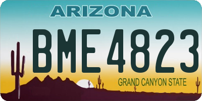 AZ license plate BME4823