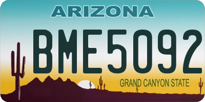 AZ license plate BME5092