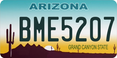 AZ license plate BME5207