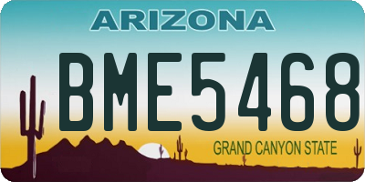 AZ license plate BME5468
