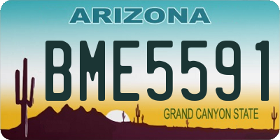 AZ license plate BME5591