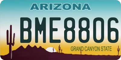 AZ license plate BME8806