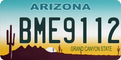 AZ license plate BME9112