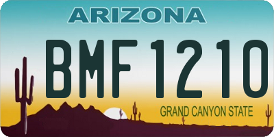 AZ license plate BMF1210