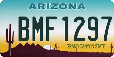 AZ license plate BMF1297