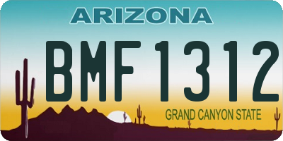 AZ license plate BMF1312