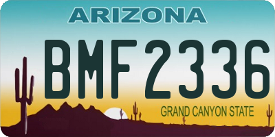 AZ license plate BMF2336