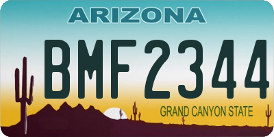 AZ license plate BMF2344