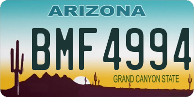 AZ license plate BMF4994