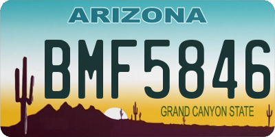 AZ license plate BMF5846