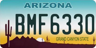 AZ license plate BMF6330