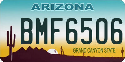 AZ license plate BMF6506