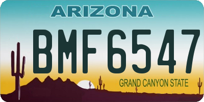 AZ license plate BMF6547