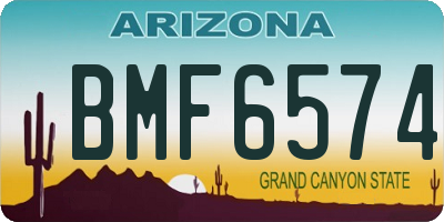 AZ license plate BMF6574
