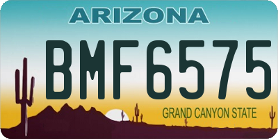 AZ license plate BMF6575
