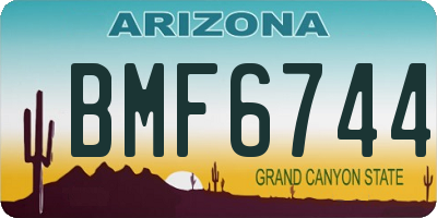 AZ license plate BMF6744