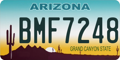 AZ license plate BMF7248