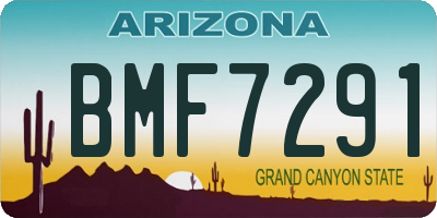 AZ license plate BMF7291