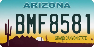 AZ license plate BMF8581