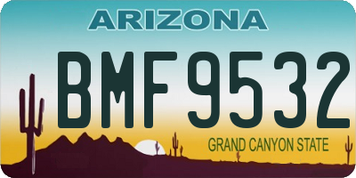 AZ license plate BMF9532