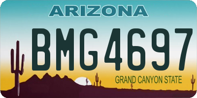 AZ license plate BMG4697