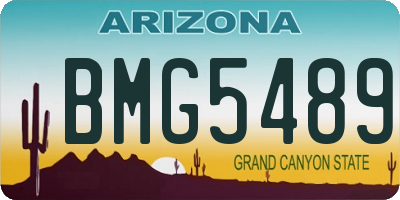 AZ license plate BMG5489