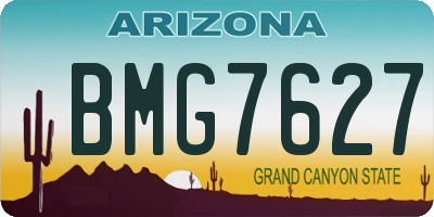 AZ license plate BMG7627