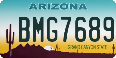 AZ license plate BMG7689