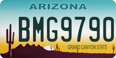 AZ license plate BMG9790