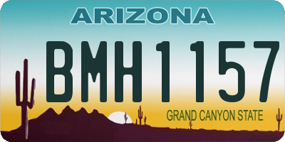 AZ license plate BMH1157