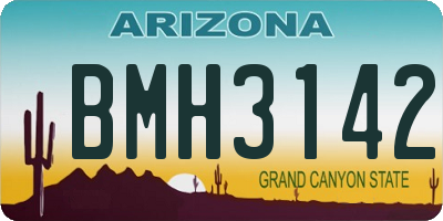 AZ license plate BMH3142