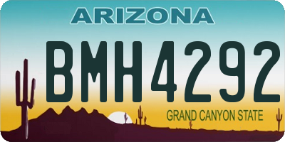 AZ license plate BMH4292