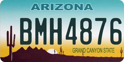 AZ license plate BMH4876