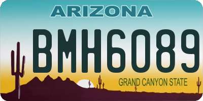 AZ license plate BMH6089
