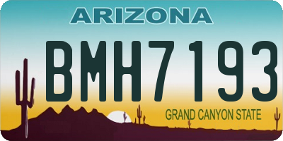 AZ license plate BMH7193